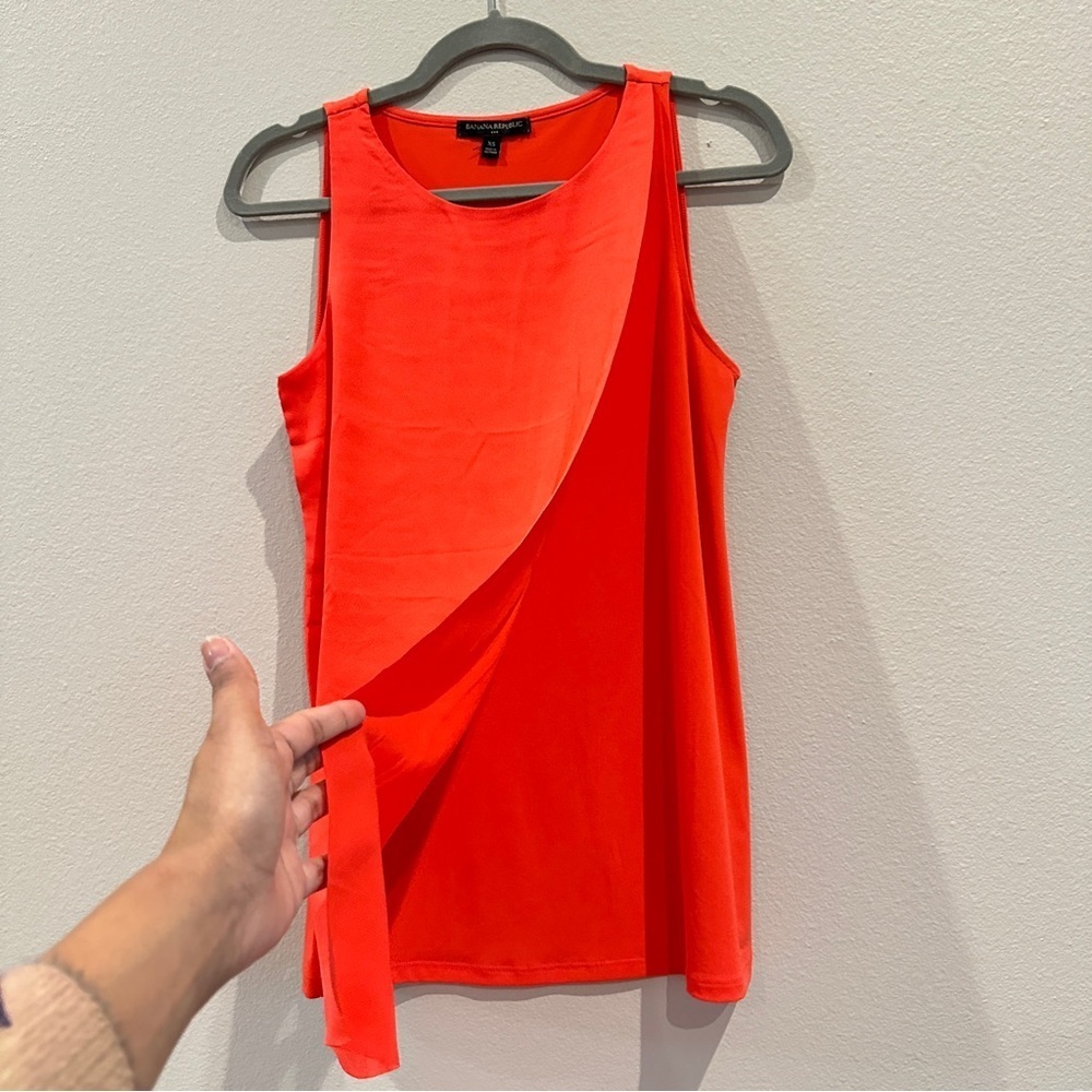 Banana Republic Women’s Orange Sleeveless Blouse Crew Neck sz XS
